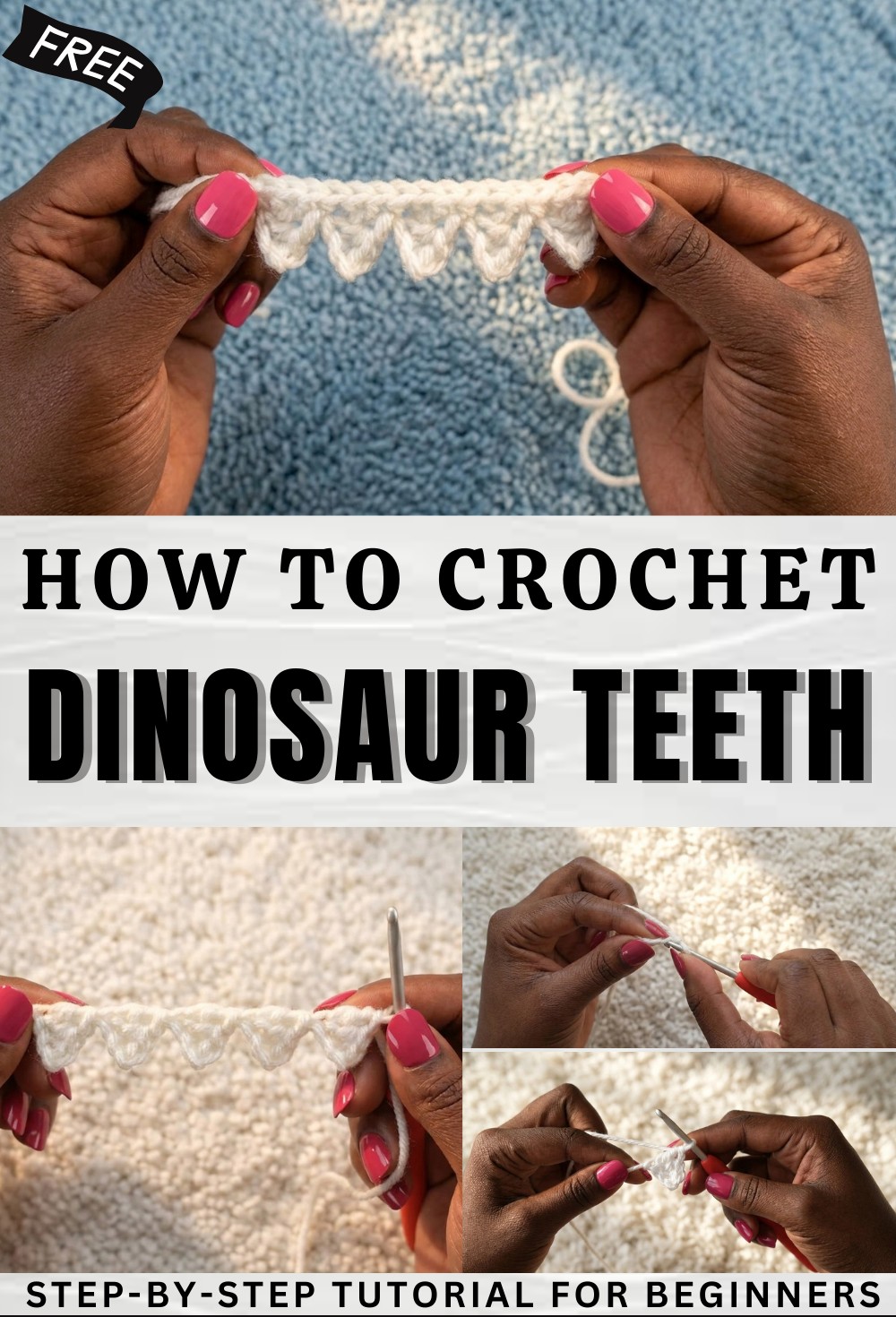 Dinosaur Teeth Amigurumi Crochet Tutorial (2)