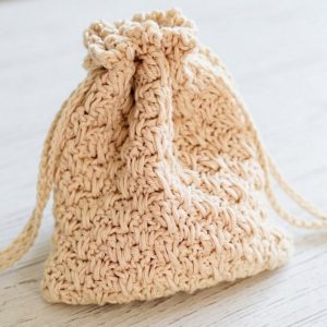 EASY Crochet Drawstring Bag Beginner Crochet Drawstring Pouch 8