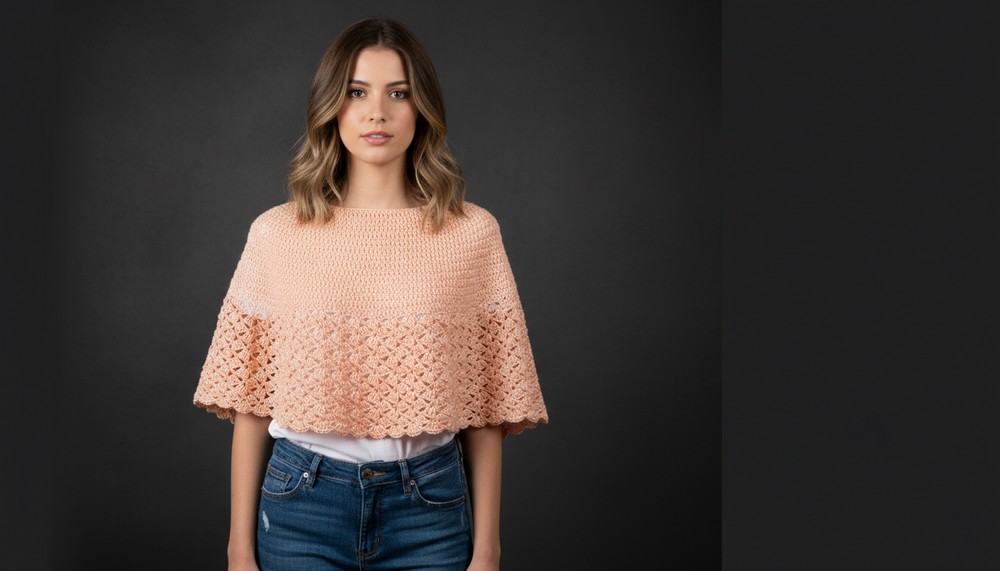 EASY crochet CAPE or poncho - ALL sizes 2