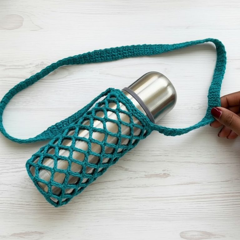 Free Crochet Mesh Bottle Bag Pattern for Busy Lifestyles