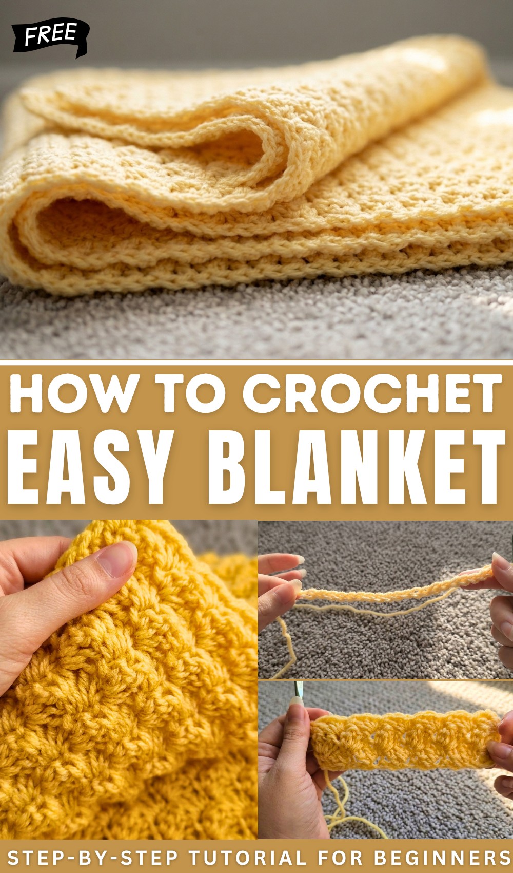Easy Crochet Blanket Crochet Beginner Blanket 1