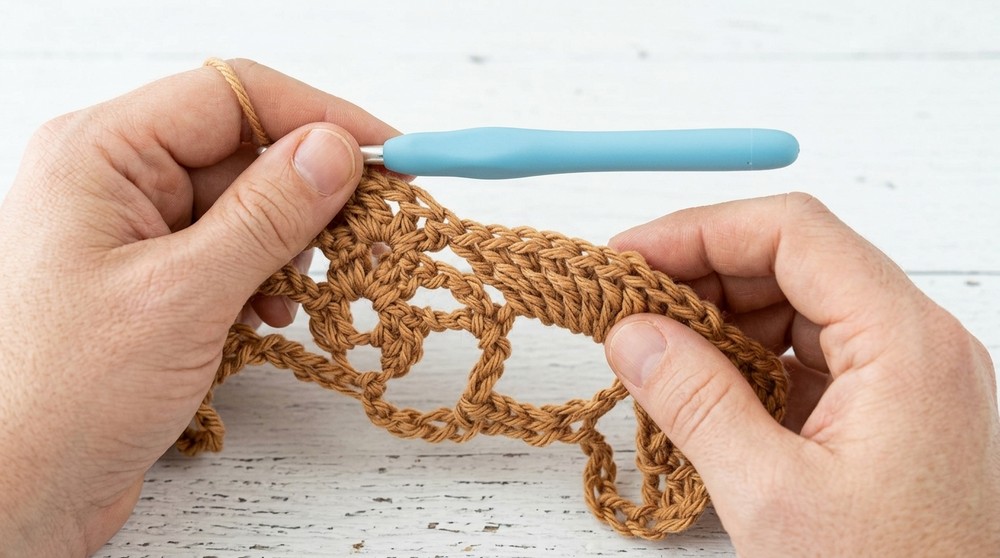 Easy Crochet Pineapple Lace Shawl 4