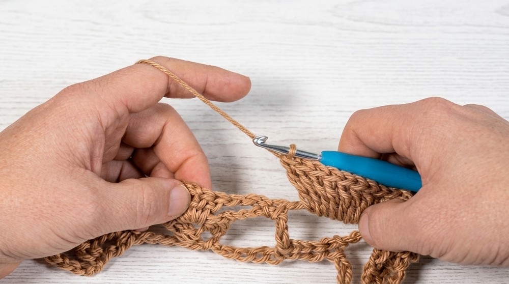 Easy Crochet Pineapple Lace Shawl 6