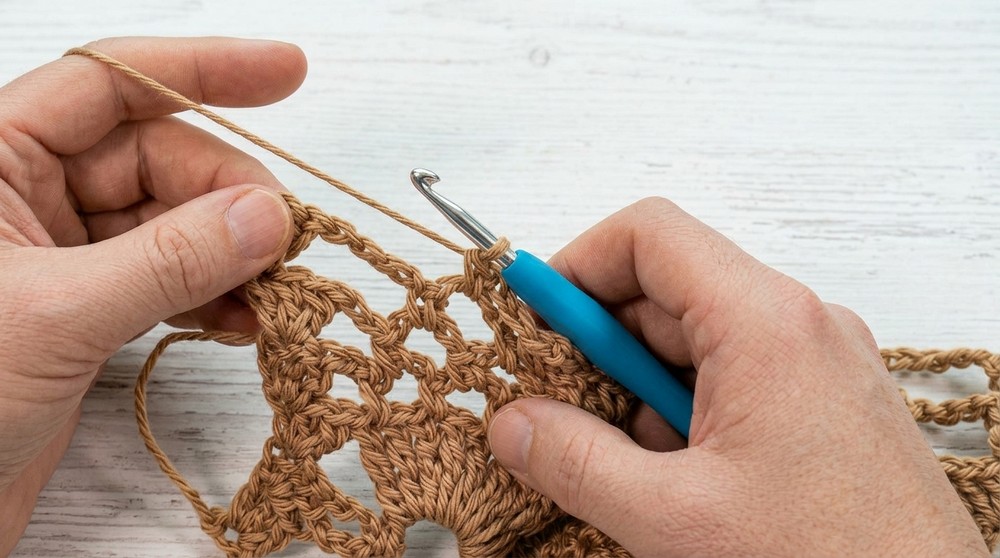 Easy Crochet Pineapple Lace Shawl 7