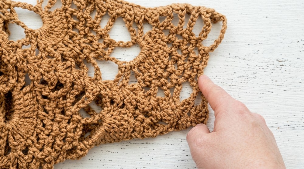 Easy Crochet Pineapple Lace Shawl 9