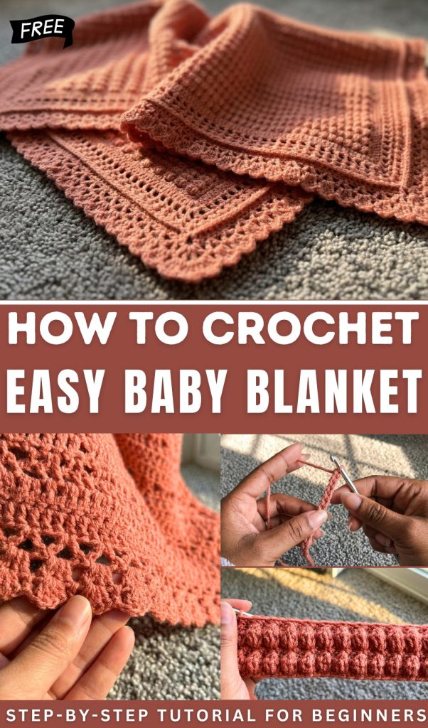 Free Baby Blanket Pattern with Pretty Shell Edges - Red Agape Blog