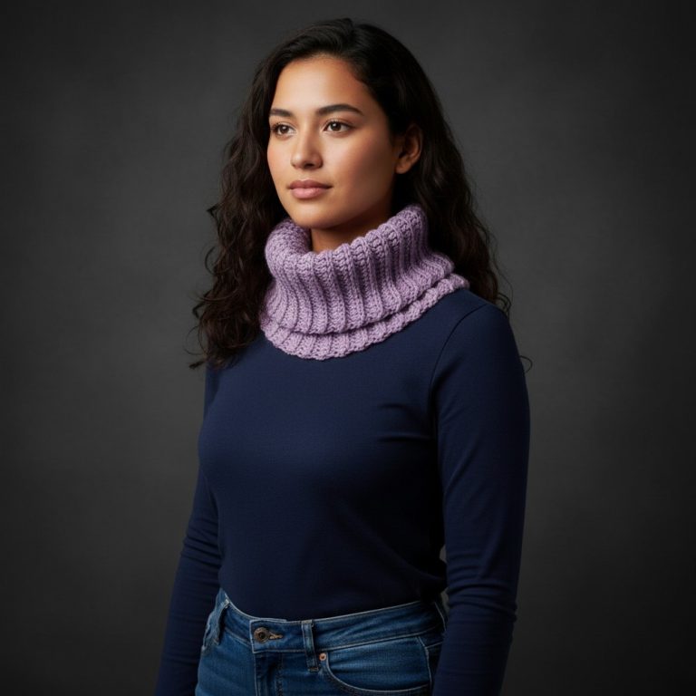 Easy crochet collar – Rectangular and adaptable to all sizes 9