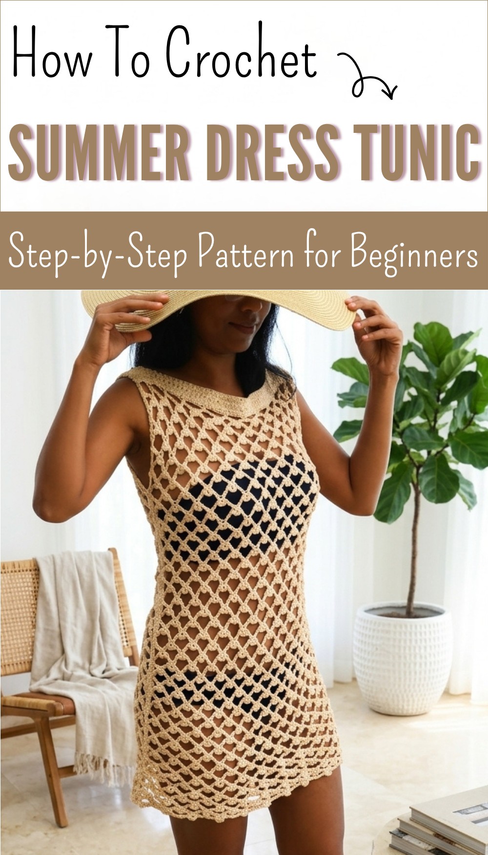 Easy crochet mesh summer dress tunic crochet cover up 8