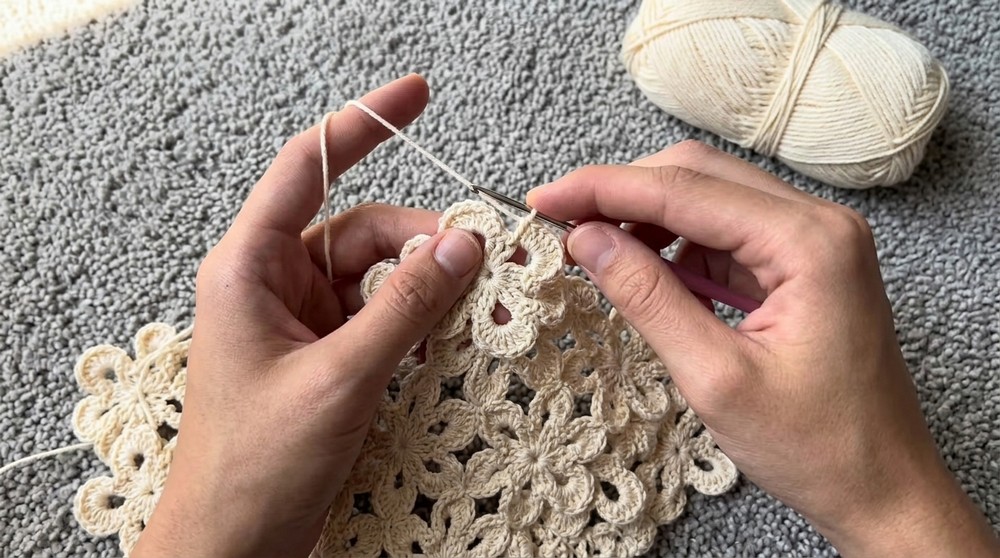 Flower motif crochet top tutorial (easy) 7