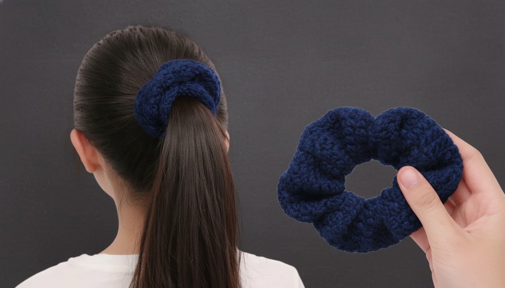 How To Crochet Cutest Scrunchie For Beginners 2