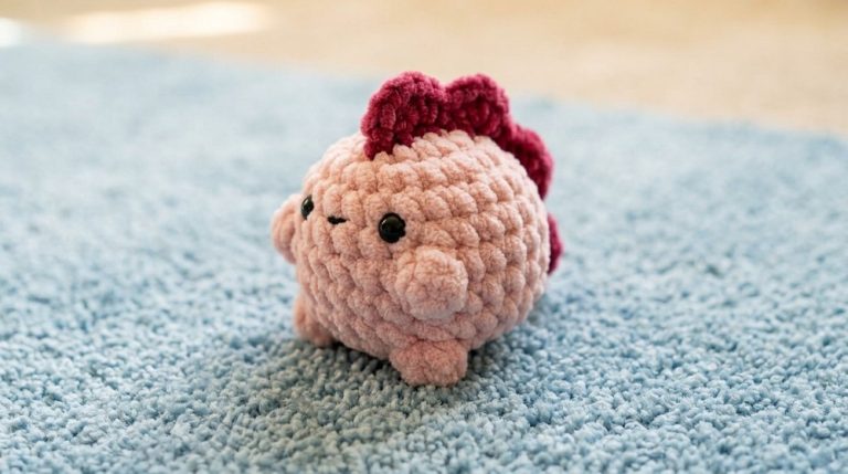 How to Crochet A Small Amigurumi Plush Chonky Dino (6)