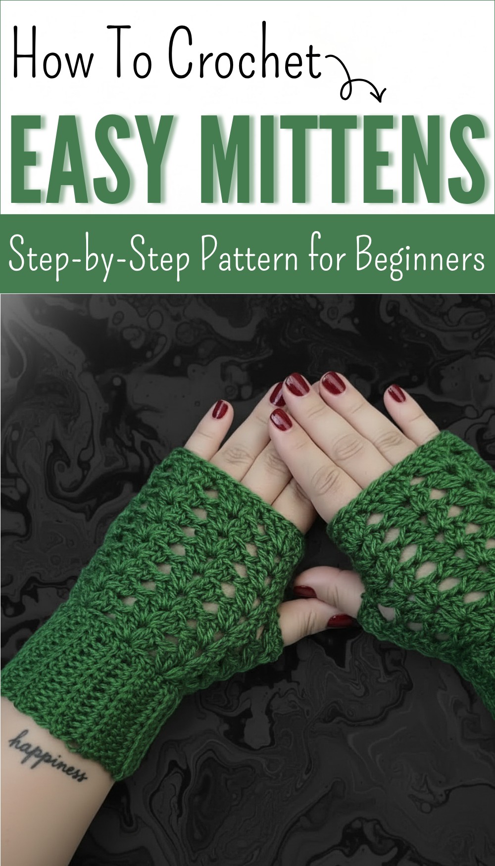 How to Crochet Mittens – Easy and Without Increases 10
