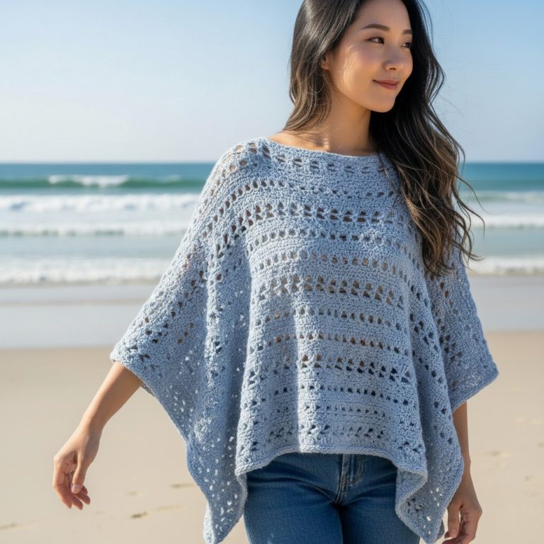 Easy Free Crochet Poncho Pattern to Refresh Your Look