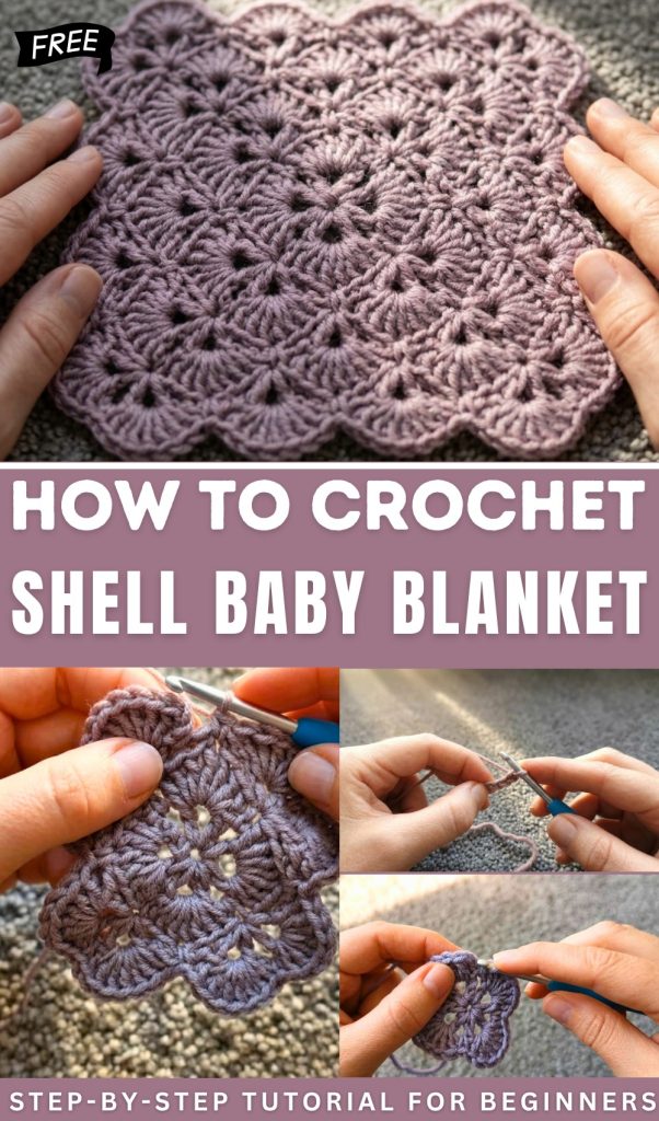 Crochet Shell Stitch Baby Blanket Free Pattern + Tips - Red Agape Blog