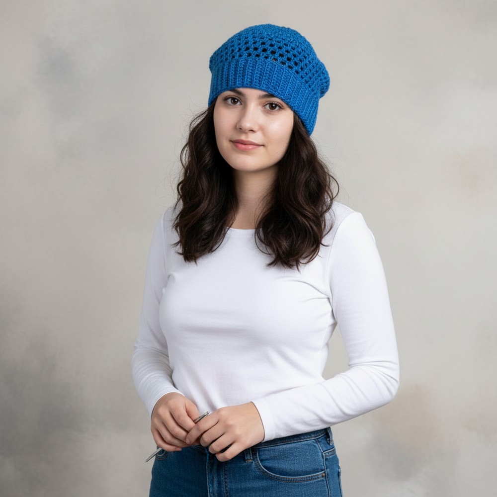 _How to Crochet a Hat – Seamless and in Openwork Stitch 9