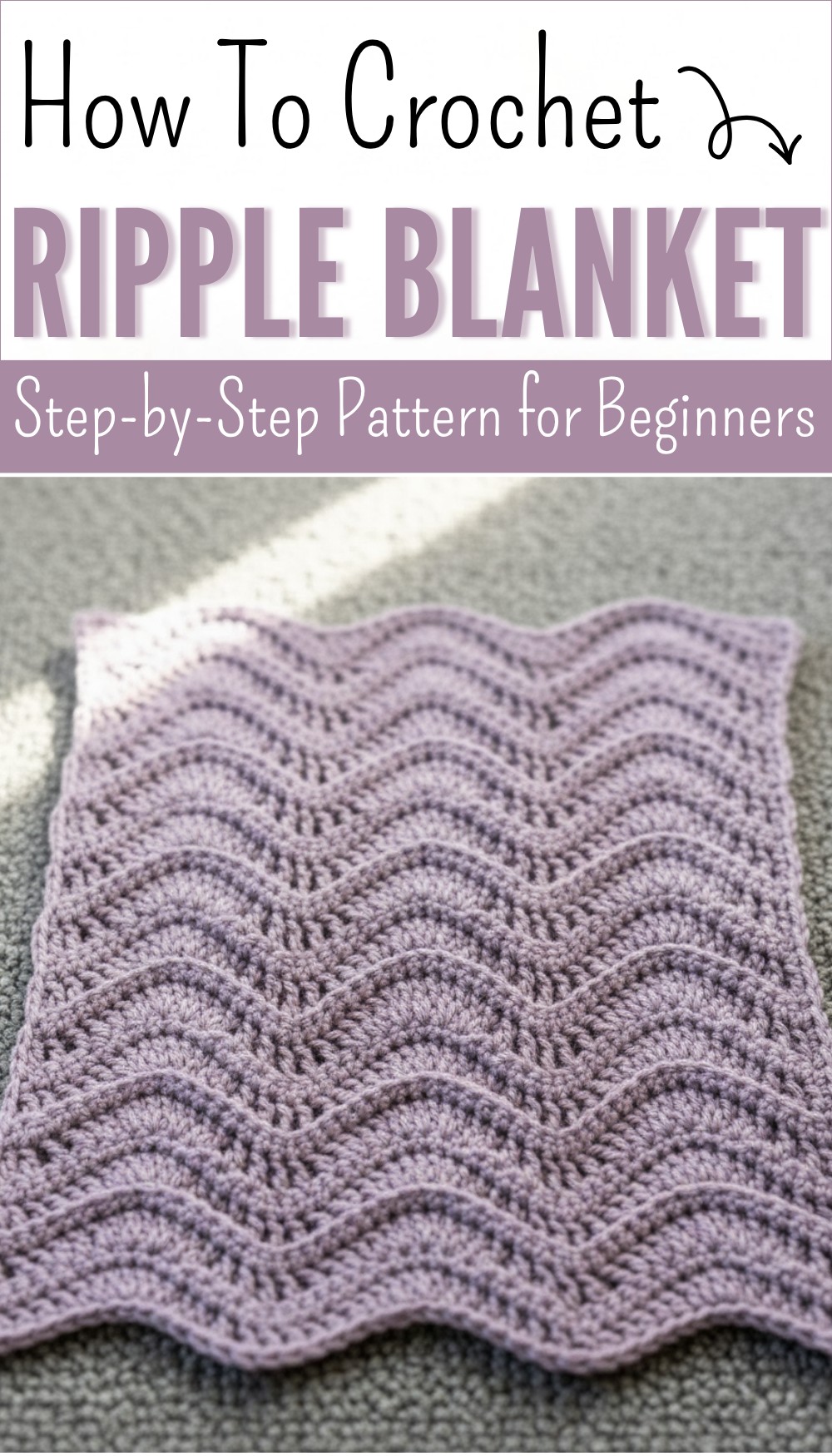 How to Crochet a Ripple Blanket Tutorial 8