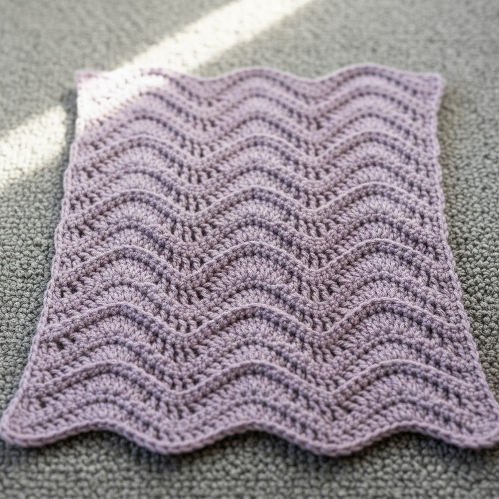 How to Crochet a Ripple Blanket Tutorial 9
