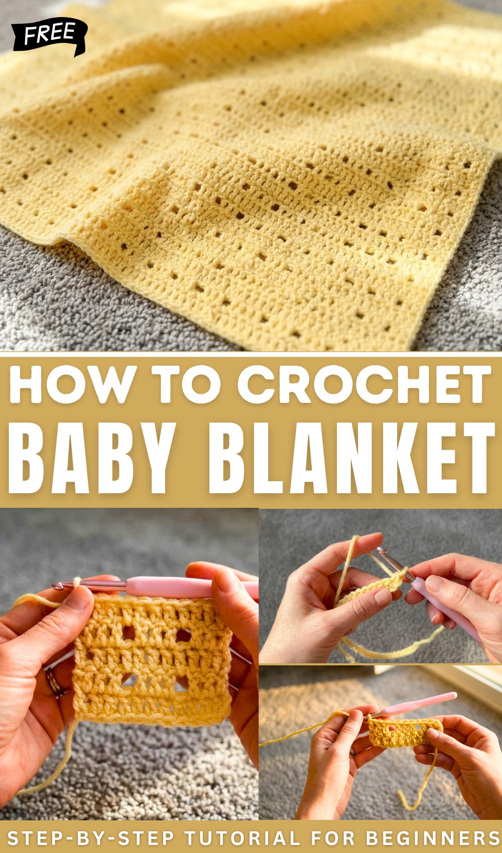 How to Make an Easy Crochet Baby Blanket 1