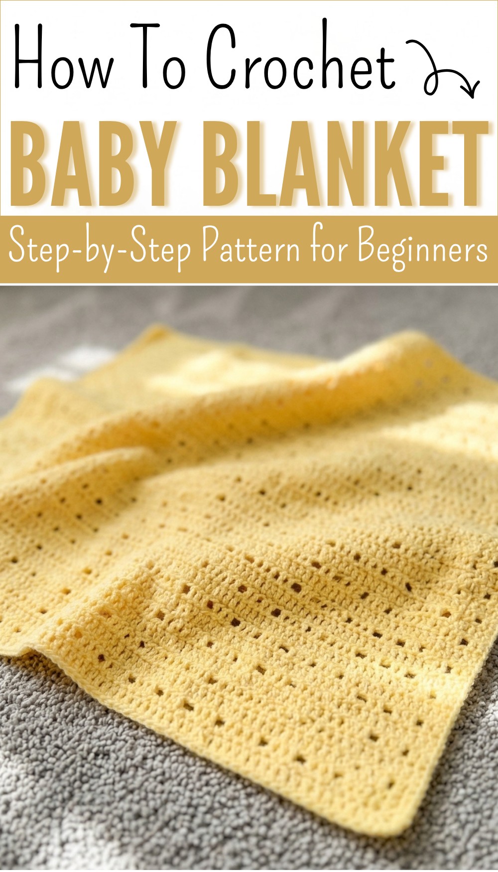 How to Make an Easy Crochet Baby Blanket 7