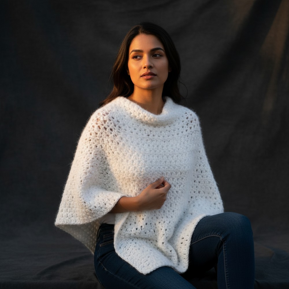 How to crochet a poncho - The Dream Poncho 8