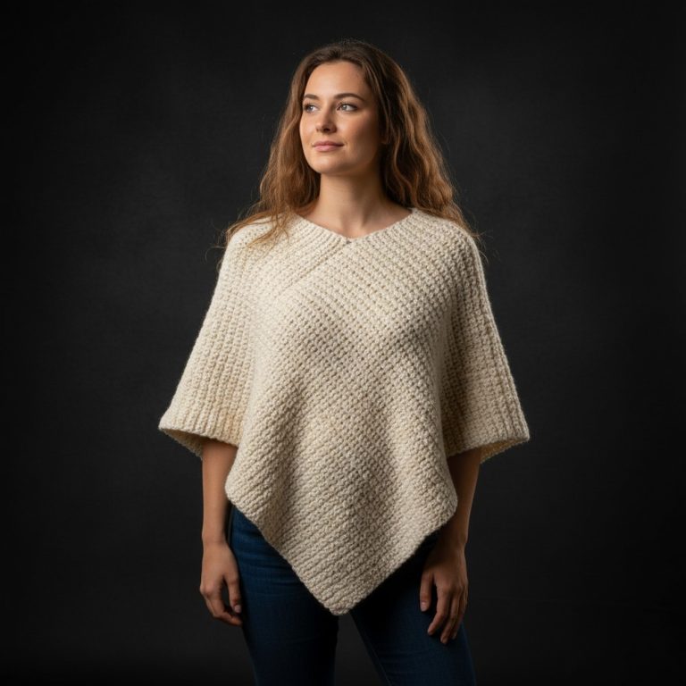 Soft Free Crochet Poncho Pattern for All-Day Comfort