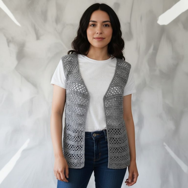 How to crochet a vest step by step 10