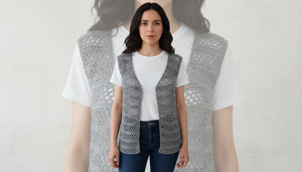 How to crochet a vest step by step 2