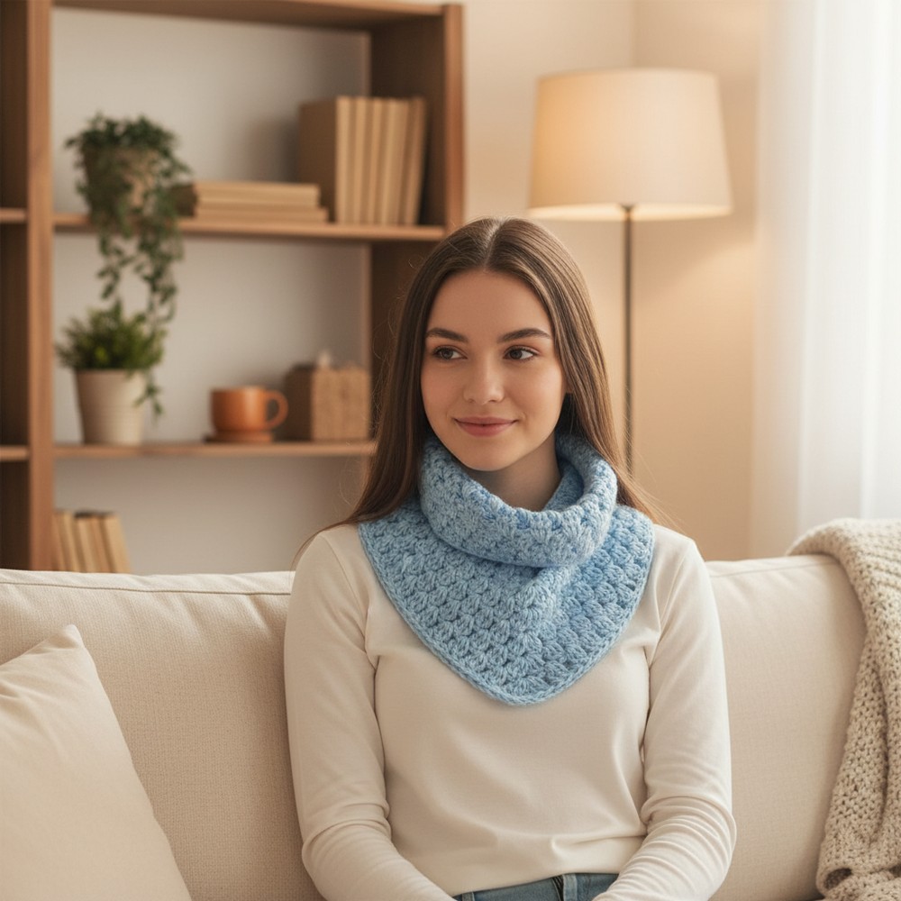 How to crochet an easy V-neck – Ideal for winter 10