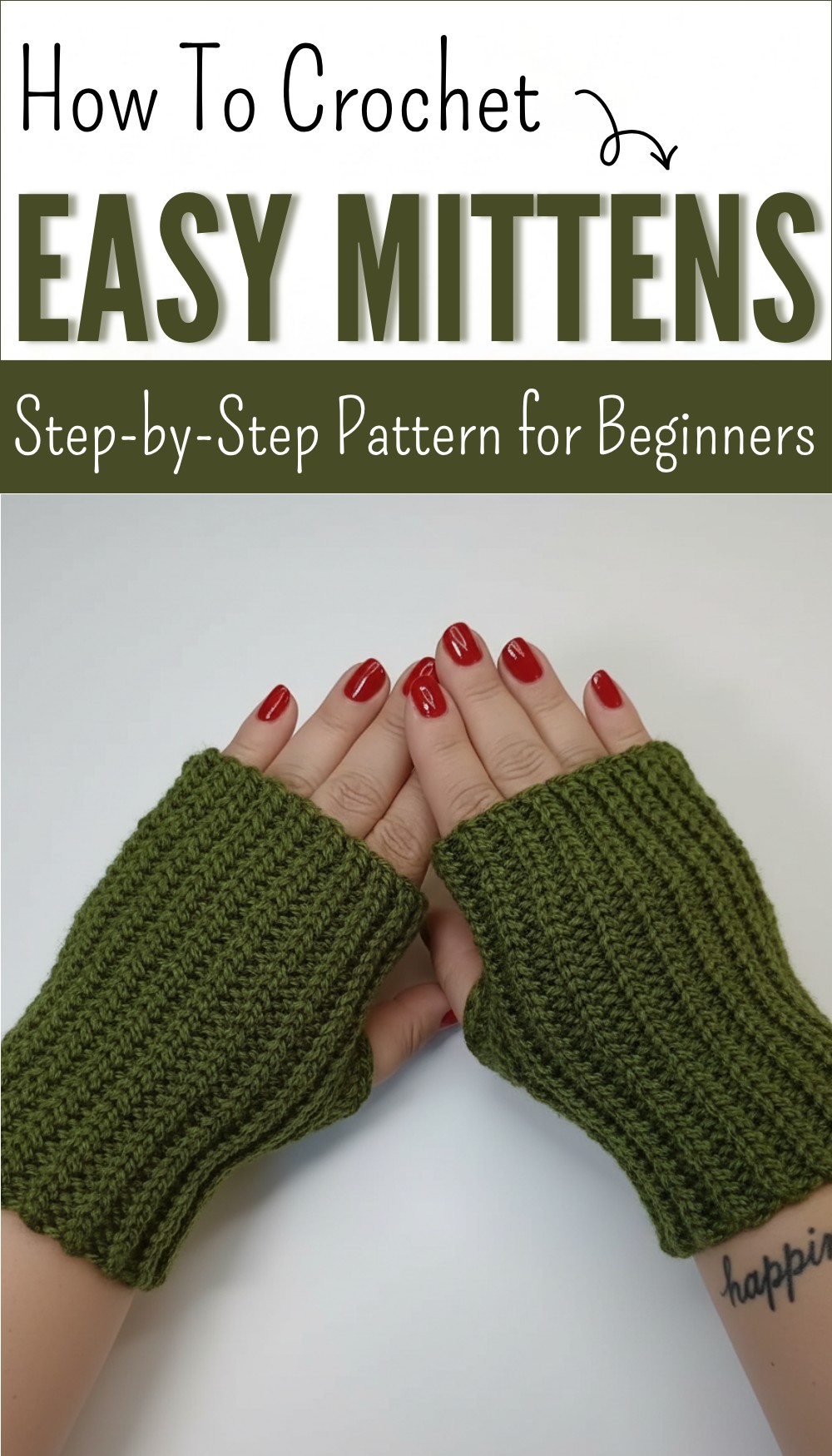 How to crochet mittens – With a rectangle 9