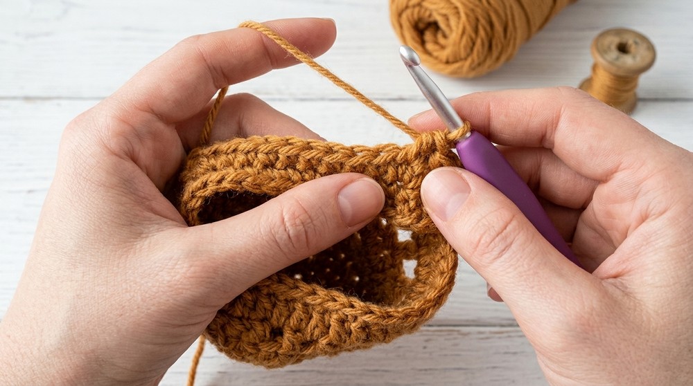 Mini Crochet Bunny Drawstring Bag for Beginners 7