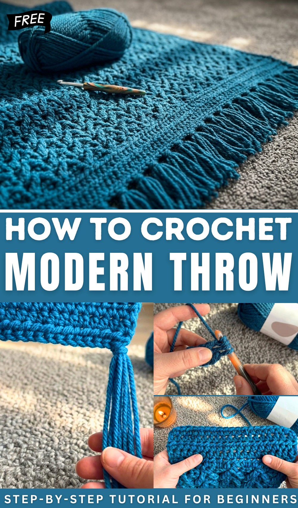 Modern Crochet Throw Crochet Blanket Pattern Full Tutorial 1