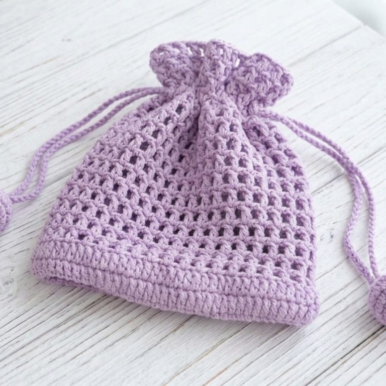 Free Crochet Drawstring Pouch Pattern for Stylish Storage