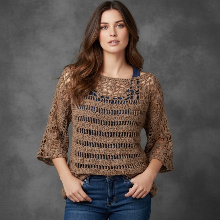 Effortless Free Crochet Loose-Fitting Top Pattern for Easy Styling