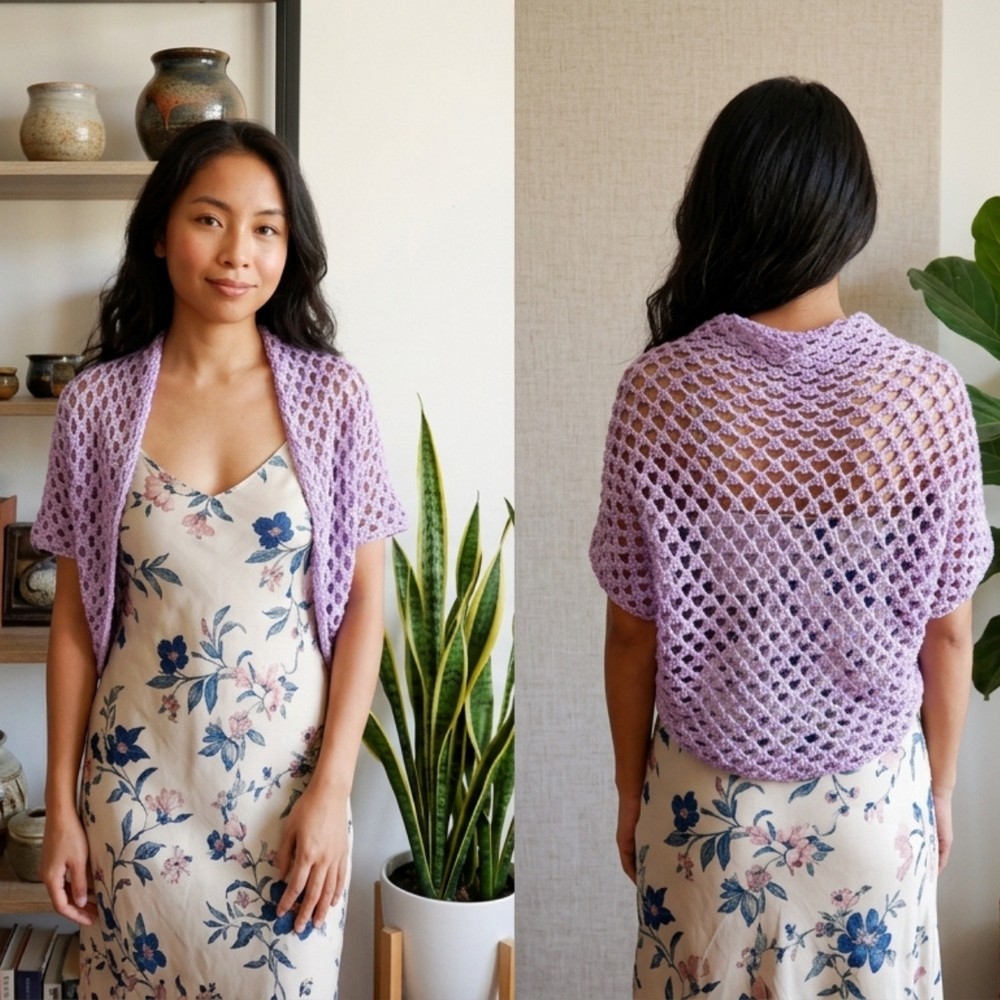 Quick crochet summer shrug pattern 10