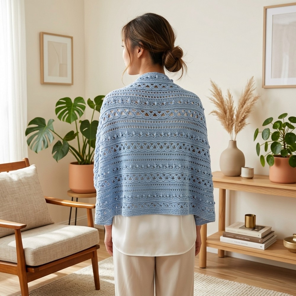 SALVIE SHAWL - Rectangular Shawl Crochet Tutorial 9