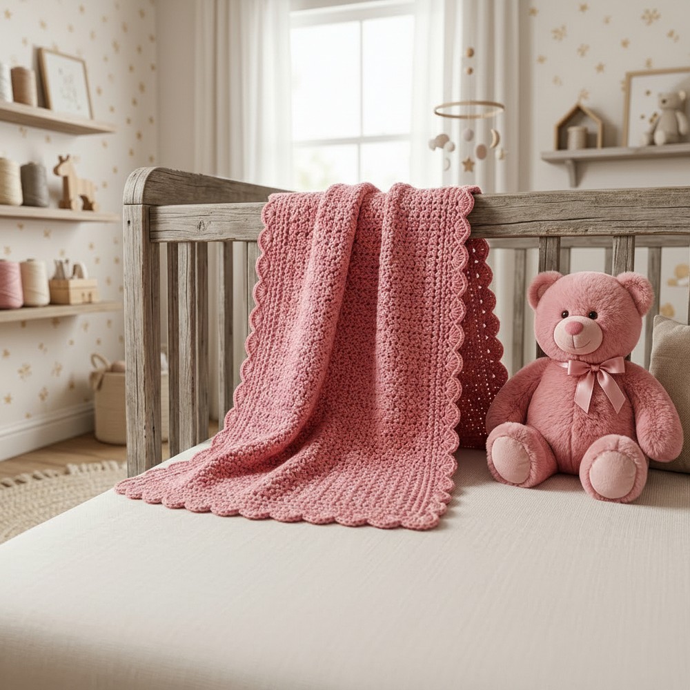 Simple Crochet Baby Blanket - A Quick & Easy 9