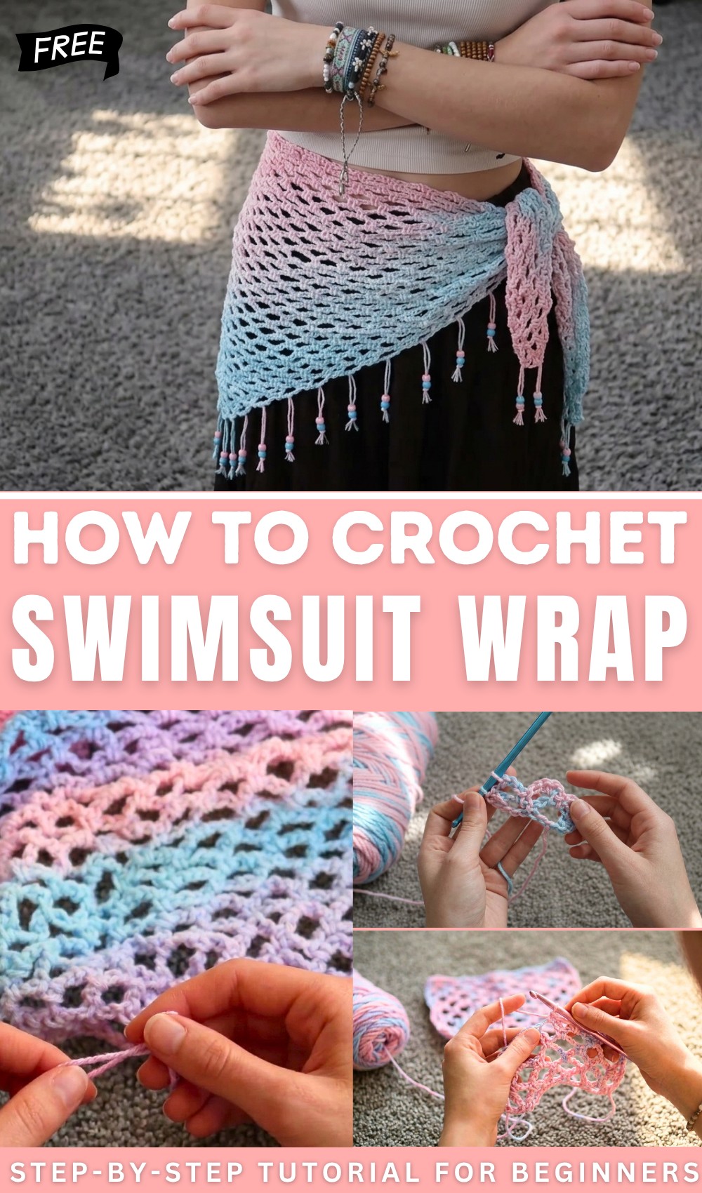 Skirt & Swimsuit Wrap Crochet Tutorial 1