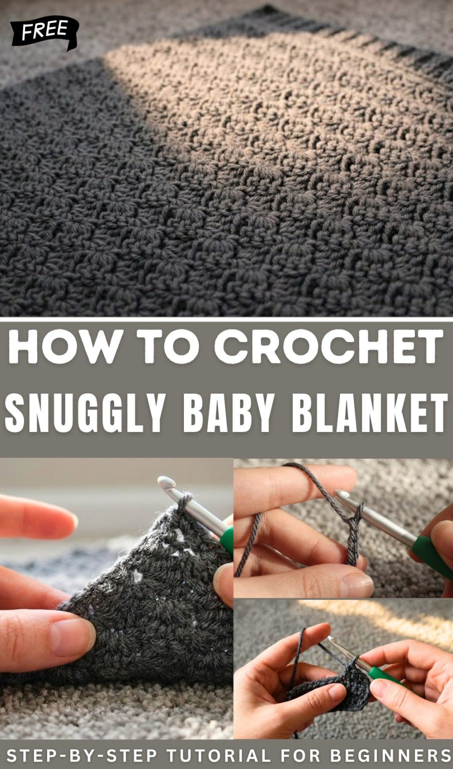 Free Crochet Baby Blanket Pattern with Ribbed Edging - Red Agape Blog