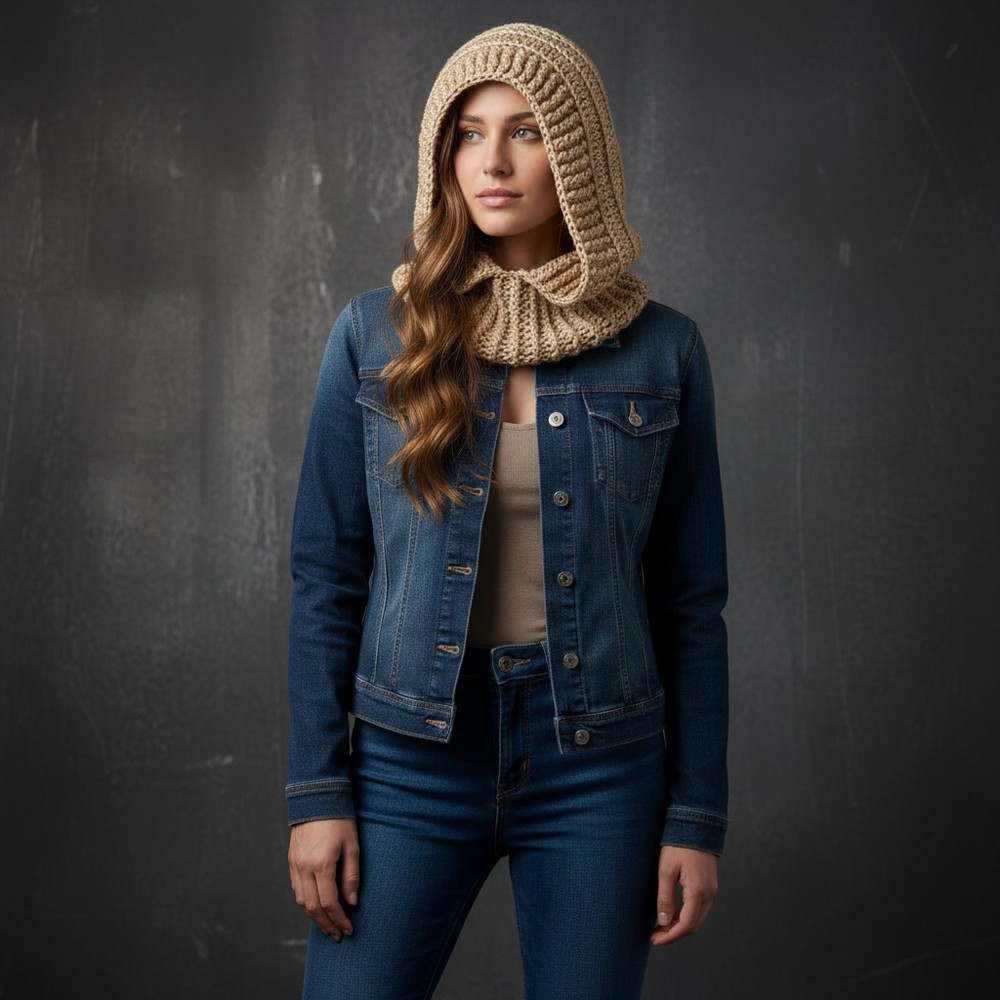 Super warm crocheted hood - Easy, quick and for beginners 10