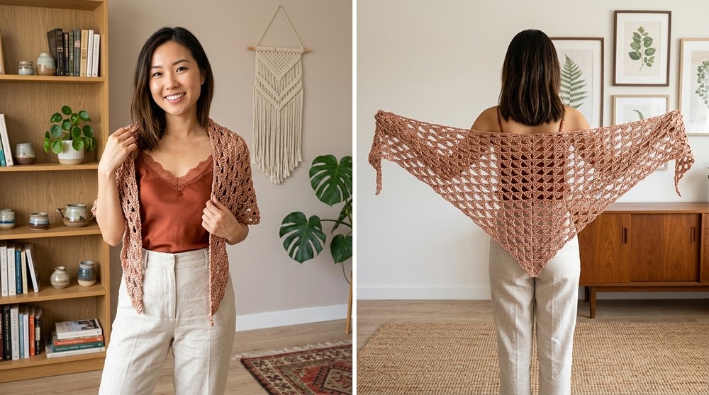 TRI TRA TRIANGLE SHAWL - FREE CROCHET PATTERN 2