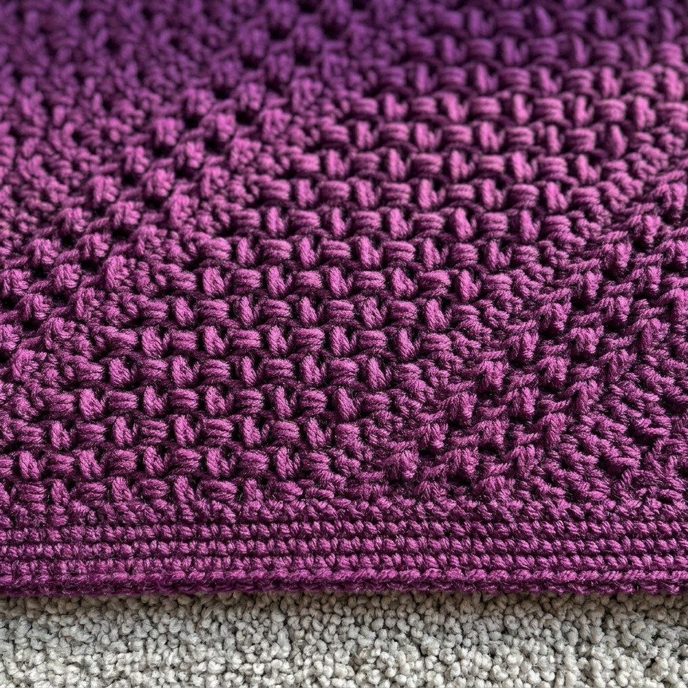 Textured Comfort Crochet Throw 8