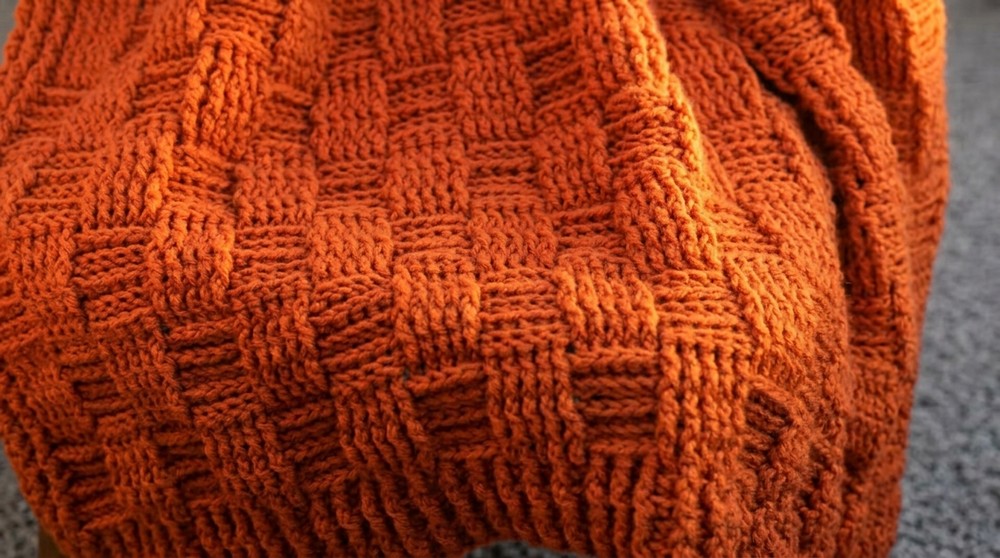 The EASY Basketweave Lap Blanket 2