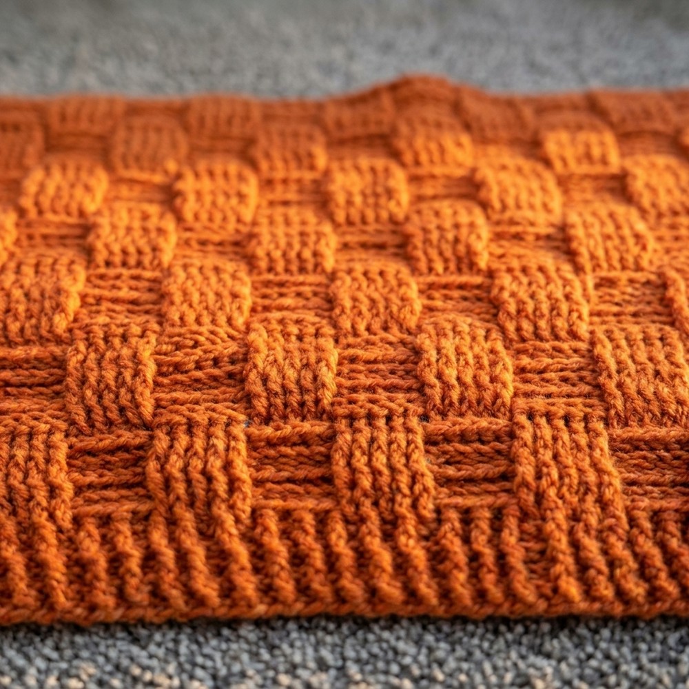 The EASY Basketweave Lap Blanket 8