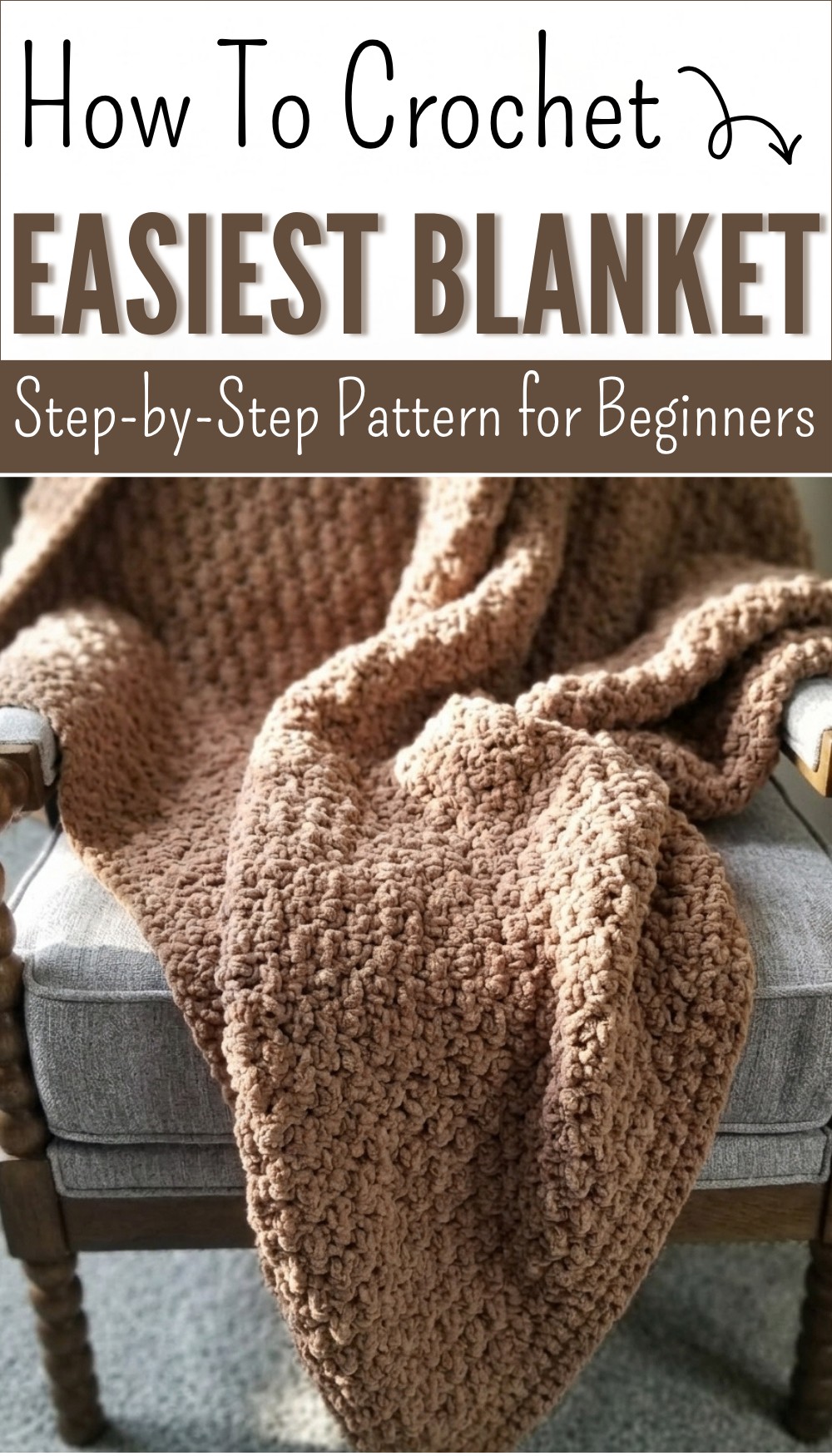 The Easiest Blanket Crochet Pattern--Just Repeat One Row 7