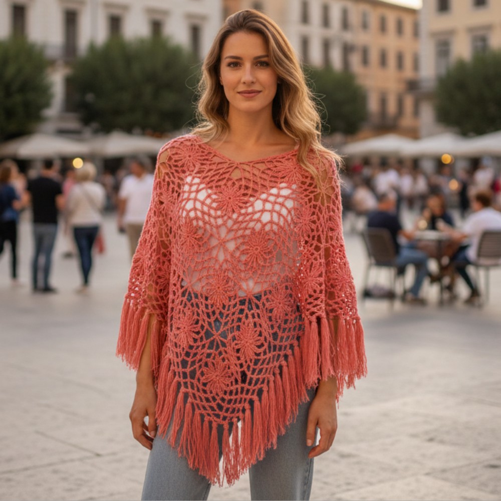 How to Crochet Perfect Fall Poncho (Right Handed) 8