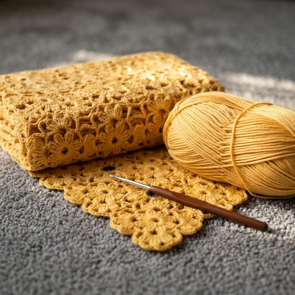Very easy crochet square for blouses and shawls 9