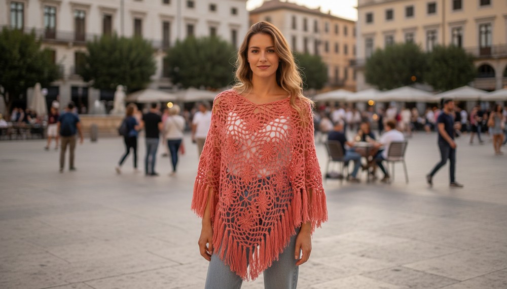 How to Crochet Perfect Fall Poncho (Right Handed) 2