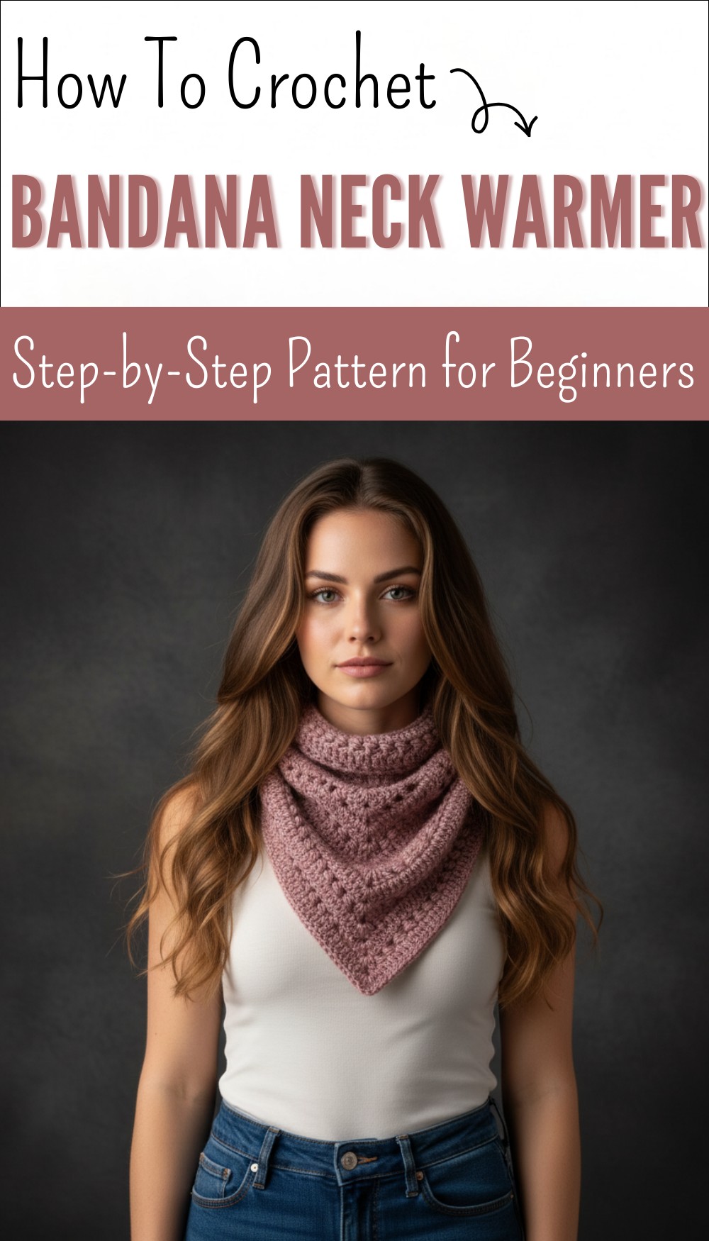 XL crochet bandana neck warmer - Super warm and easy to knit 8