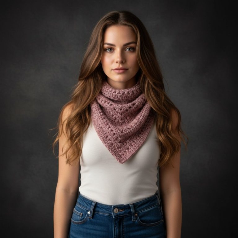 XL crochet bandana neck warmer - Super warm and easy to knit 9