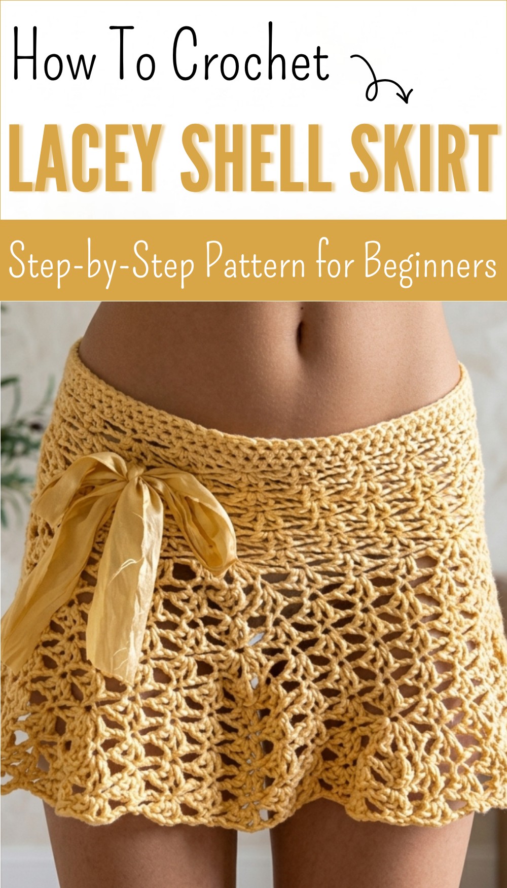crochet lacey shell skirt tutorial 8